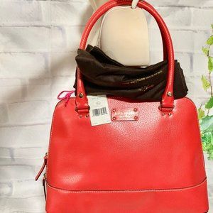 KATE SPADE RACHELLE MODERN RED WELLESLEY SATCHEL MSRP $335